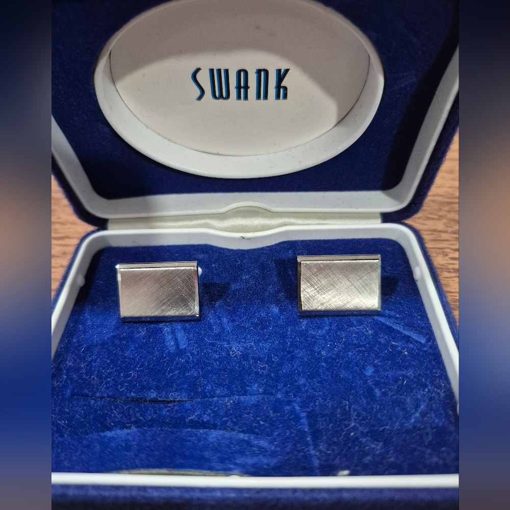 Vintage Cufflinks In Box Without Tie Clip
